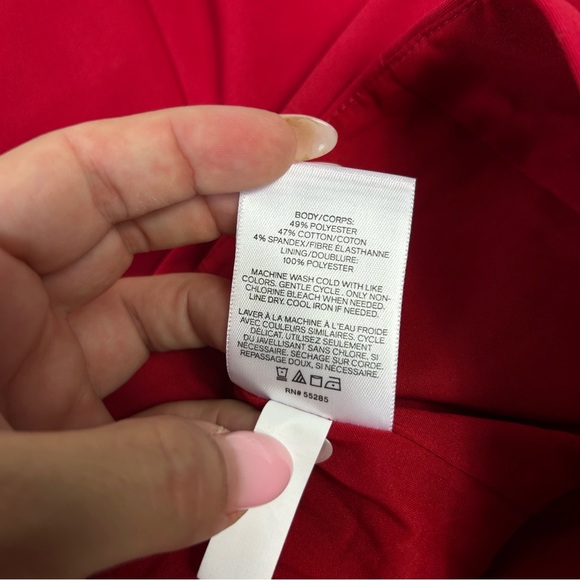 EXPRESS Red Business Pencil Skirt K - Picture 5 of 9